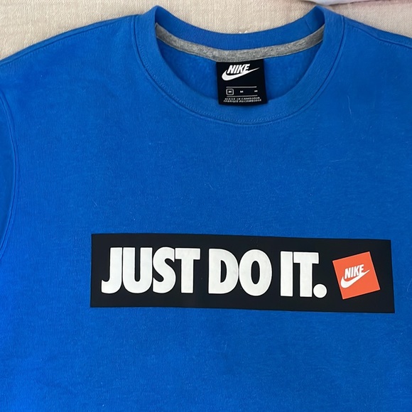 NWOT Royal Blue Nike Just Do It Sweatshirt - Picture 2 of 5